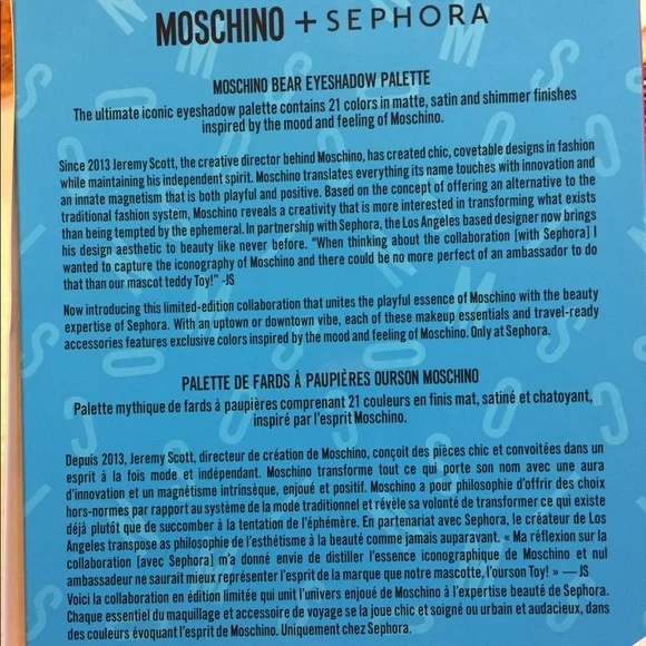 Moschino X Sephora Makeup Palette